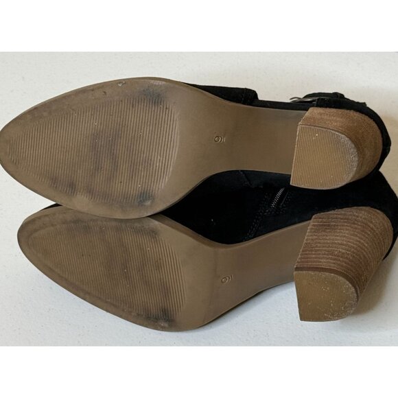 Franco Fortini Black Suede Cutout Booties – Women’s 9, 3” Block Heel - Picture 9 of 11